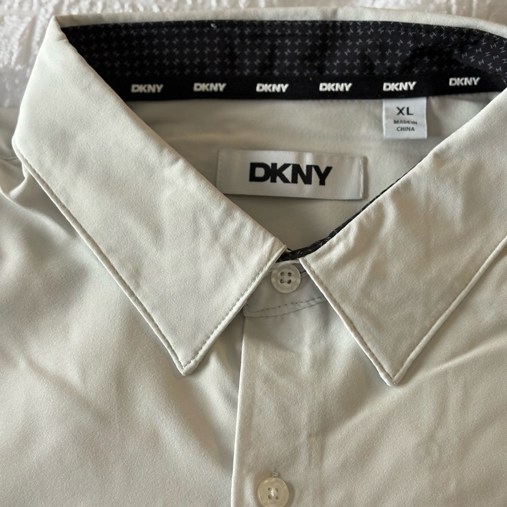 DKNY Men's Classic Cream  Shirt